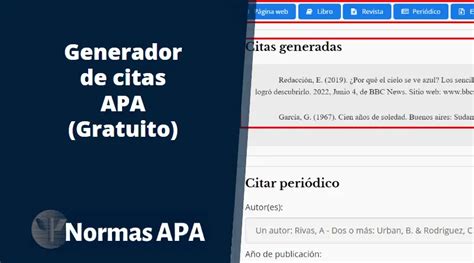 citar normas apa online|Normas APA: Generador Automático de Bibliografía